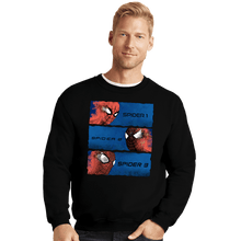 Load image into Gallery viewer, Daily_Deal_Shirts Crewneck Sweater, Unisex / Small / Black Spiders