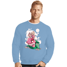 Load image into Gallery viewer, Shirts Crewneck Sweater, Unisex / Small / Powder Blue Princess Peach