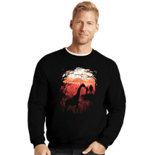 Load image into Gallery viewer, Daily_Deal_Shirts Crewneck Sweater, Unisex / Small / Black The Last Sunset
