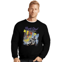 Load image into Gallery viewer, Shirts Crewneck Sweater, Unisex / Small / Black Purple Cloud