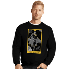 Load image into Gallery viewer, Daily_Deal_Shirts Crewneck Sweater, Unisex / Small / Black JL Tarot - The World
