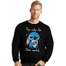 Load image into Gallery viewer, Secret_Shirts Crewneck Sweater, Unisex / Small / Black Too Cute