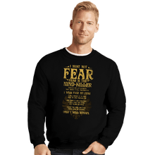 Load image into Gallery viewer, Daily_Deal_Shirts Crewneck Sweater, Unisex / Small / Black Fear Is The Mind-Killer