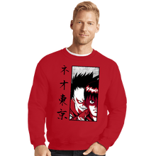 Load image into Gallery viewer, Shirts Crewneck Sweater, Unisex / Small / Red Neo Tokyo