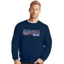 Load image into Gallery viewer, Shirts Crewneck Sweater, Unisex / Small / Navy Hawkins Fun Fair