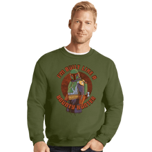 Load image into Gallery viewer, Secret_Shirts Crewneck Sweater, Unisex / Small / Military Green Built Like A BountyHunter