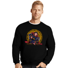 Load image into Gallery viewer, Secret_Shirts Crewneck Sweater, Unisex / Small / Black Strange Knight