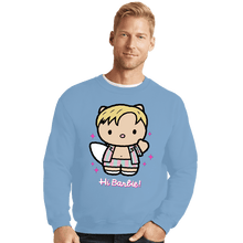 Load image into Gallery viewer, Daily_Deal_Shirts Crewneck Sweater, Unisex / Small / Powder Blue Waving Doll
