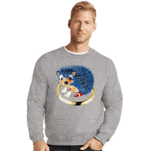 Load image into Gallery viewer, Secret_Shirts Crewneck Sweater, Unisex / Small / Sports Grey The Fastest Hedgehog