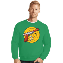 Load image into Gallery viewer, Daily_Deal_Shirts Crewneck Sweater, Unisex / Small / Irish Green Zapper