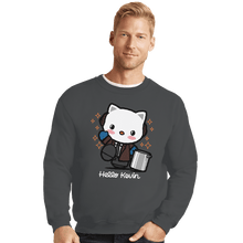 Load image into Gallery viewer, Shirts Crewneck Sweater, Unisex / Small / Charcoal Hello Kevin