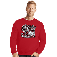 Load image into Gallery viewer, Secret_Shirts Crewneck Sweater, Unisex / Small / Red Old Friends