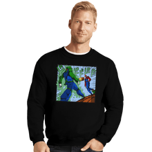 Load image into Gallery viewer, Shirts Crewneck Sweater, Unisex / Small / Black It's Luigi Time