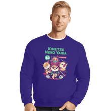Load image into Gallery viewer, Shirts Crewneck Sweater, Unisex / Small / Violet Kimetsu Neko Yaiba
