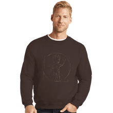 Load image into Gallery viewer, Shirts Crewneck Sweater, Unisex / Small / Dark Chocolate Vitruvian Groot