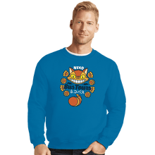 Load image into Gallery viewer, Shirts Crewneck Sweater, Unisex / Small / Sapphire Neko Bus Tours