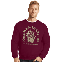 Load image into Gallery viewer, Shirts Crewneck Sweater, Unisex / Small / Maroon Kali Maa