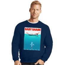 Load image into Gallery viewer, Shirts Crewneck Sweater, Unisex / Small / Navy Baby Shark