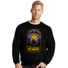 Load image into Gallery viewer, Secret_Shirts Crewneck Sweater, Unisex / Small / Black Death Taxes And Aliens
