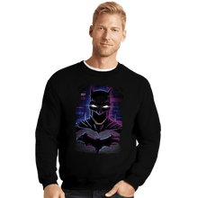 Load image into Gallery viewer, Daily_Deal_Shirts Crewneck Sweater, Unisex / Small / Black Glitch Batman
