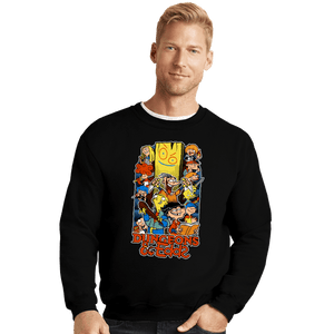 Daily_Deal_Shirts Crewneck Sweater, Unisex / Small / Black Dungeons & Edds