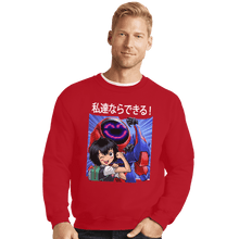 Load image into Gallery viewer, Shirts Crewneck Sweater, Unisex / Small / Red Peni Can Do Whatever A Spider Can