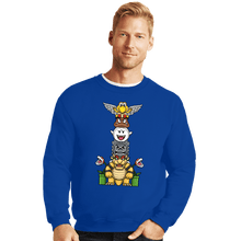 Load image into Gallery viewer, Secret_Shirts Crewneck Sweater, Unisex / Small / Royal Blue Totem Of Terror