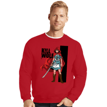 Load image into Gallery viewer, Secret_Shirts Crewneck Sweater, Unisex / Small / Red Kill Wolf