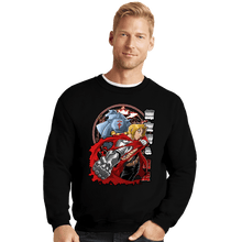 Load image into Gallery viewer, Secret_Shirts Crewneck Sweater, Unisex / Small / Black Fullmetal Brotherhood