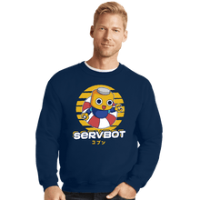 Load image into Gallery viewer, Shirts Crewneck Sweater, Unisex / Small / Navy Servbot Summer