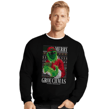 Load image into Gallery viewer, Shirts Crewneck Sweater, Unisex / Small / Black Mr Grouchy x CoDdesigns Grouchmas Ugly Sweater