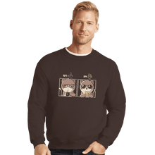 Load image into Gallery viewer, Shirts Crewneck Sweater, Unisex / Small / Dark Chocolate AM PM
