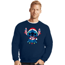 Load image into Gallery viewer, Secret_Shirts Crewneck Sweater, Unisex / Small / Navy Ohana Christmas Holiday