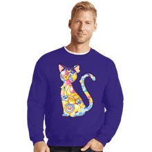 Load image into Gallery viewer, Shirts Crewneck Sweater, Unisex / Small / Violet Magical Silhouettes - Luna