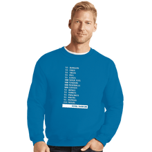 Load image into Gallery viewer, Secret_Shirts Crewneck Sweater, Unisex / Small / Sapphire 55 Burgers
