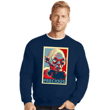 Load image into Gallery viewer, Shirts Crewneck Sweater, Unisex / Small / Navy Precious