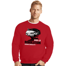 Load image into Gallery viewer, Shirts Crewneck Sweater, Unisex / Small / Red Viva La Robolution