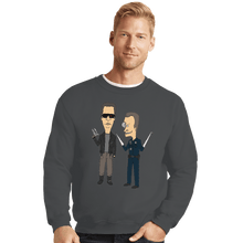 Load image into Gallery viewer, Shirts Crewneck Sweater, Unisex / Small / Charcoal T800 and T1000