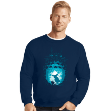 Load image into Gallery viewer, Shirts Crewneck Sweater, Unisex / Small / Navy Forest Spirits