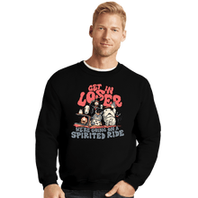 Load image into Gallery viewer, Daily_Deal_Shirts Crewneck Sweater, Unisex / Small / Black Spirited Ride