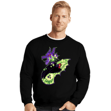 Load image into Gallery viewer, Shirts Crewneck Sweater, Unisex / Small / Black Magical Silhouettes - Maleficent