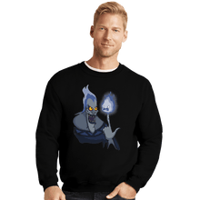 Load image into Gallery viewer, Shirts Crewneck Sweater, Unisex / Small / Black Finger Flame
