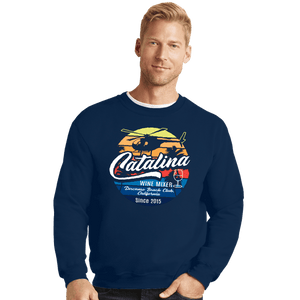 Shirts Crewneck Sweater, Unisex / Small / Navy Catalina Wine Mixer