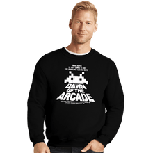 Load image into Gallery viewer, Daily_Deal_Shirts Crewneck Sweater, Unisex / Small / Black Dawn Of The Arcade