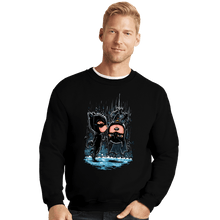 Load image into Gallery viewer, Daily_Deal_Shirts Crewneck Sweater, Unisex / Small / Black Bat Kiss
