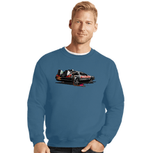 Load image into Gallery viewer, Daily_Deal_Shirts Crewneck Sweater, Unisex / Small / Indigo Blue No Future