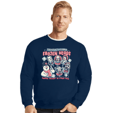 Load image into Gallery viewer, Daily_Deal_Shirts Crewneck Sweater, Unisex / Small / Navy Frozen Heads