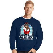 Load image into Gallery viewer, Secret_Shirts Crewneck Sweater, Unisex / Small / Navy All I Want For Christmas