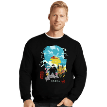Load image into Gallery viewer, Daily_Deal_Shirts Crewneck Sweater, Unisex / Small / Black Crimson Aviator