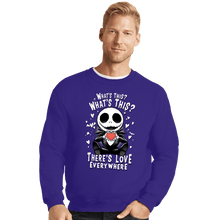 Load image into Gallery viewer, Daily_Deal_Shirts Crewneck Sweater, Unisex / Small / Violet There's Love In The Air